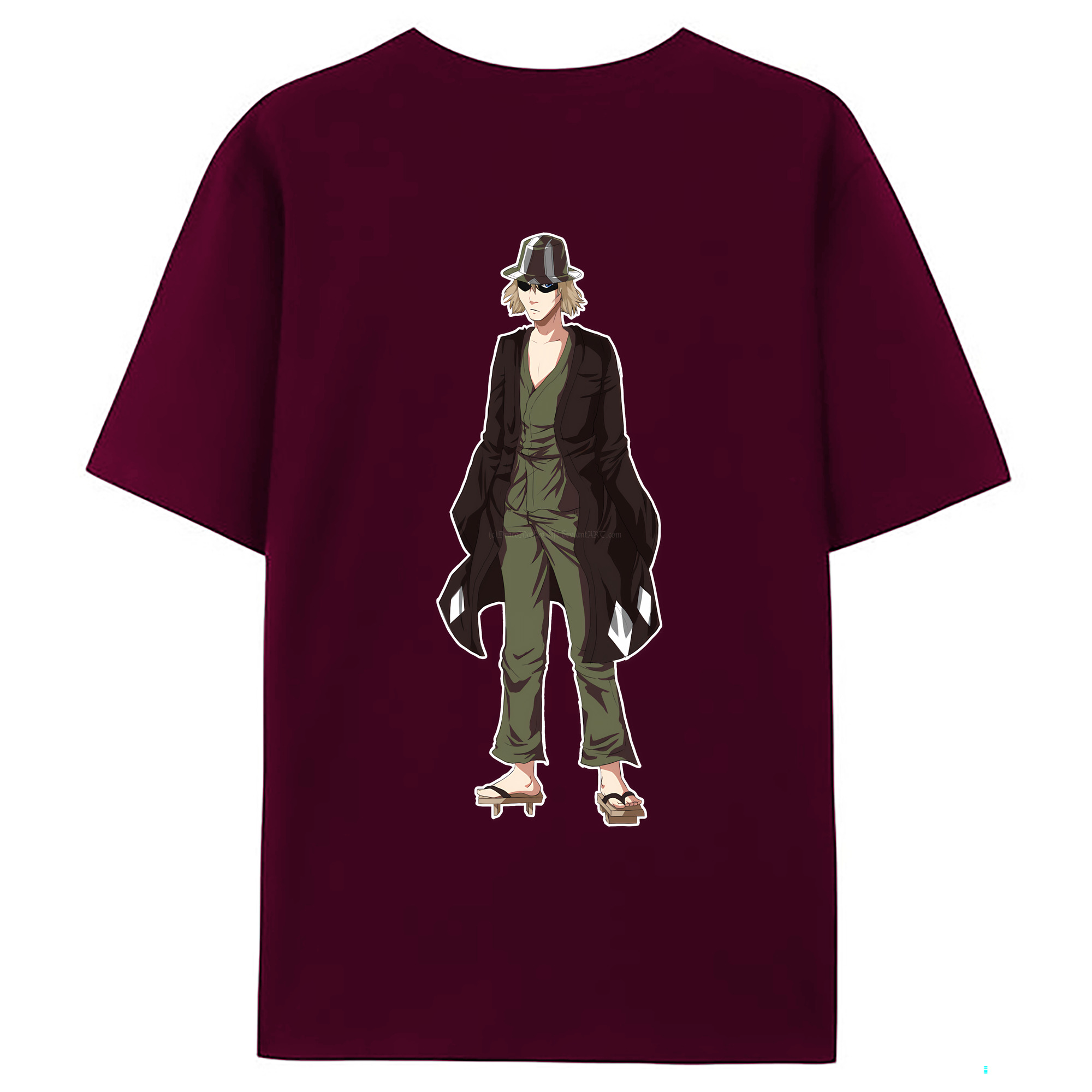 （画像用） "ブリーチ 浦原 喜助（うらはら きすけ） BLEACH Urahara Kisuke " レディース半袖Tシャツ(バックプリント)